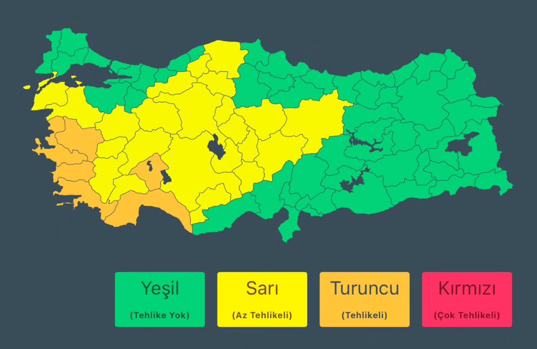 Meteoroloji Genel Müdürlüğünce Isparta’da o 3 İlçe İçin Turuncu Kod Uyarısı