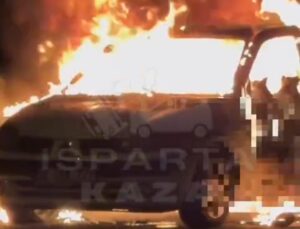 O Araçtan çıkmaya çalıştı ama başaramadı.