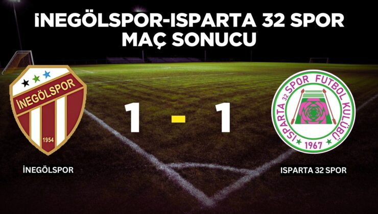 Isparta32spor, İnegölspor Deplasmanından 1 Puanla Döndü