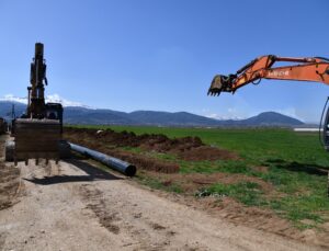 Isparta Atabey sulaması yenilemesi devam ediyor