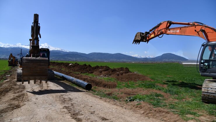 Isparta Atabey sulaması yenilemesi devam ediyor