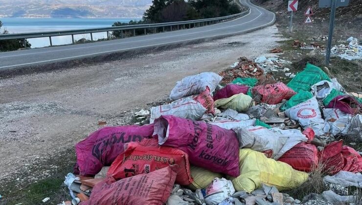 Isparta Eğirdir-Barla Karayolu Çöplüğe Döndü, Vatandaşlar Tepkili
