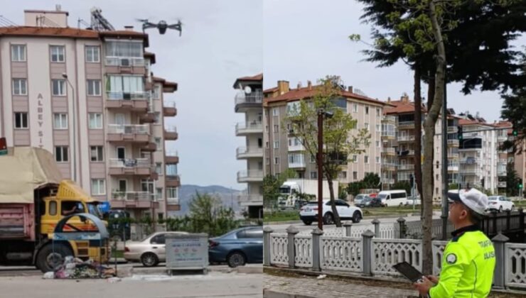Isparta’da Drone Destekli Trafik Denetimi: Kırmızı Işık ve Kask İhlallerine Ceza Yağdı