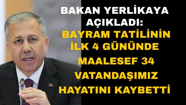 Ramazan Bayramı Tatilinde Trafik Kazaları: 34 Ölü, 4.784 Yaralı