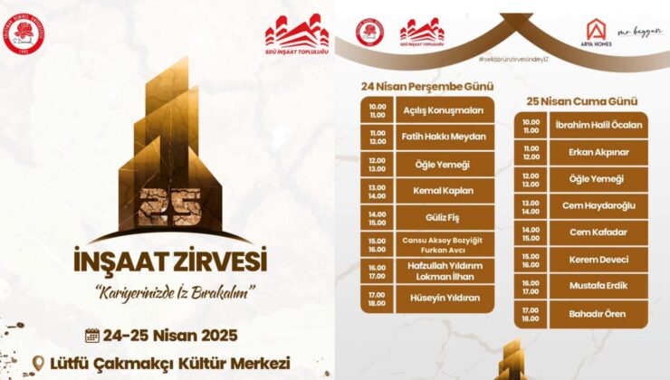 Süleyman Demirel Üniversitesi 13. İnşaat Zirvesi Başladı: Sektör ve Öğrenciler Buluştu