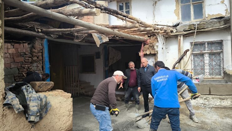 Isparta’nın Şarkikaraağaç ilçesinde, Yaşlı Kadın İçin Yeni Ev Yapılıyor