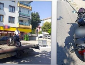 Isparta’da Plakasız ve Abart Egzozlu Motosiklet Trafikten Men Edildi