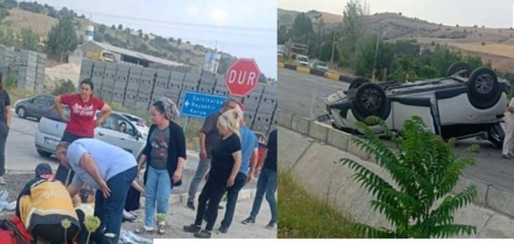 Eğirdir – Konya Yolunda Feci Kaza: Takla Atan Araç Yol Ortasında Ters Döndü