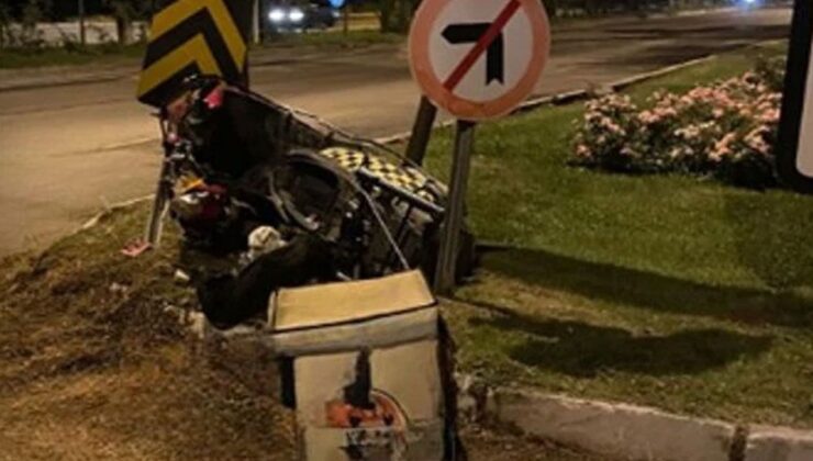 Isparta’da Gece Yarısı Kaza: Motosiklet Refüje Çıktı, Sürücü Yaralandı
