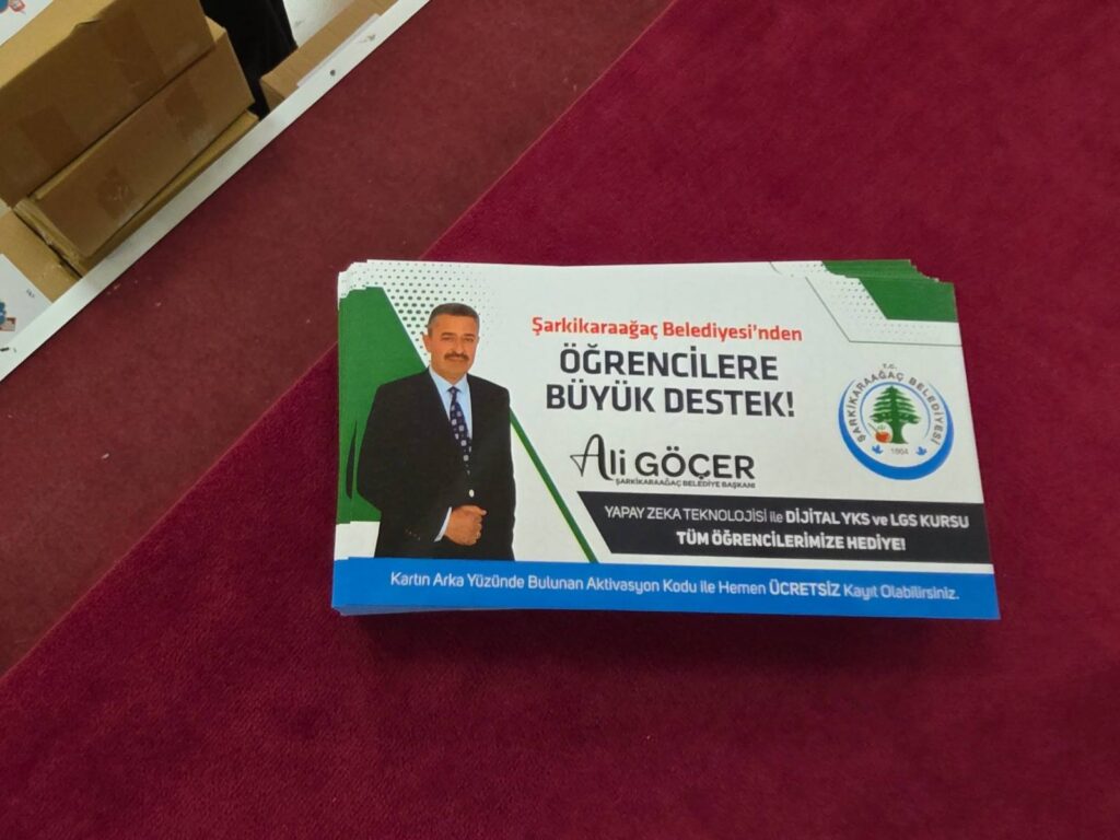 “Öğrencilere Dijital Eğitim Desteği: Şarkikaraağaç Belediyesi Yanlarında” ali