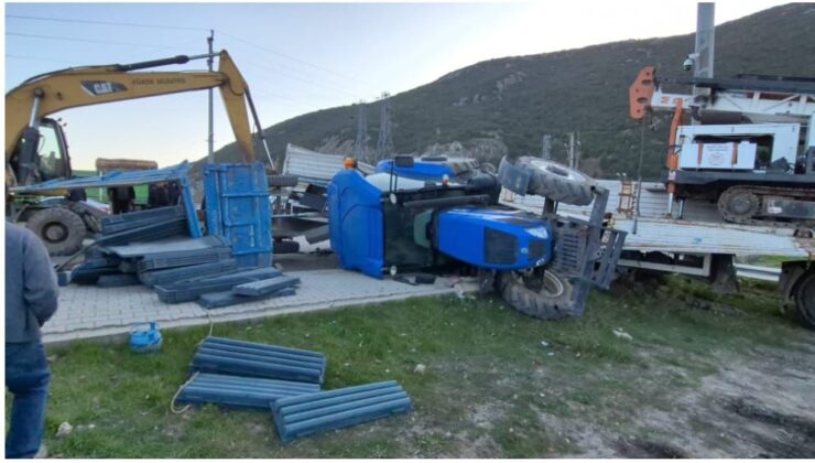 Eğirdir’de Sondaj Makinesi Taşıyan TIR Kaza Yaptı: Facia Kıl Payı Atlatıldı