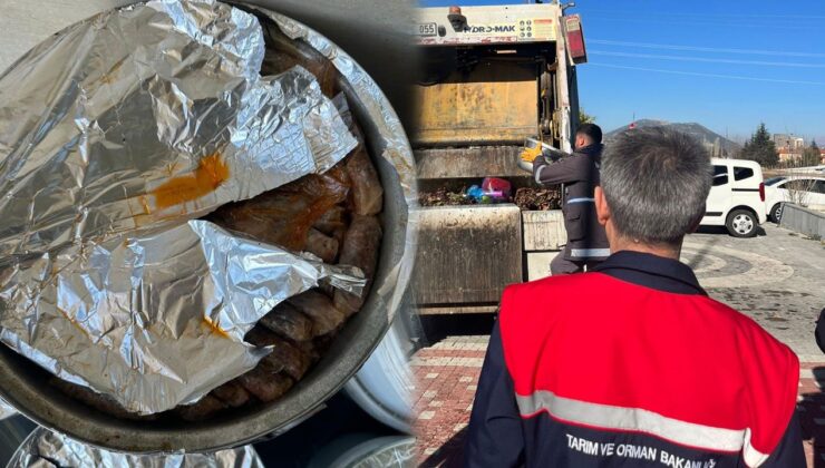 Zabıta ekipleri otobüsle kova ve tencere içerisinde gönderilen gıda ürünlerine el koydu