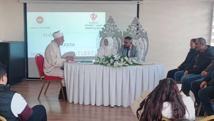 Isparta Müftülüğü’nde Yılın İlk Nikâhı Kıyıldı: Müftü Biçer’den “5S” Formülü