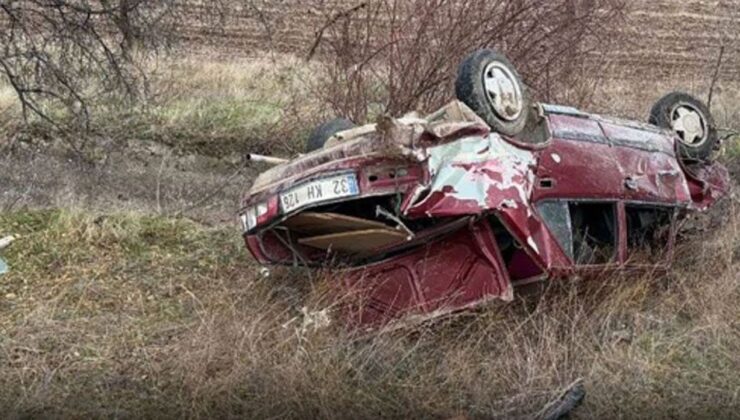 Hacılar Köyü Yakınlarında Korkutan Gece: Kontrolden Çıkan Araç Şarampole Yuvarlandı