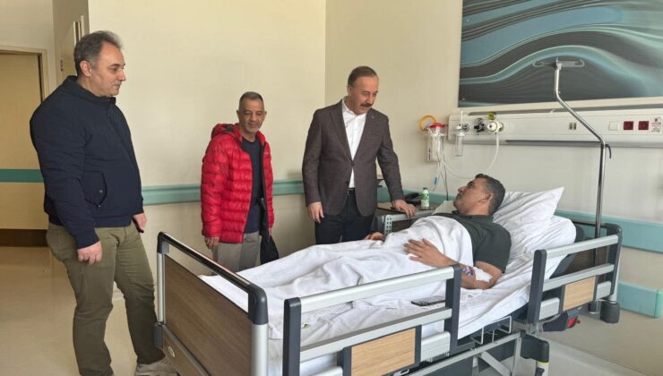 Vali Abdullah Erin’den Bölge Müdürü Ali Özdemir’e Geçmiş Olsun Ziyareti