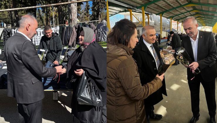 Atabey Belediye Başkanı Kadınları Unutmadı: Tek Tek Gül Dağıttı